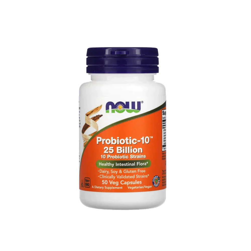 Now Probiotic-10 25 Billion Veg Capsules 50s - Wellness Shoppee