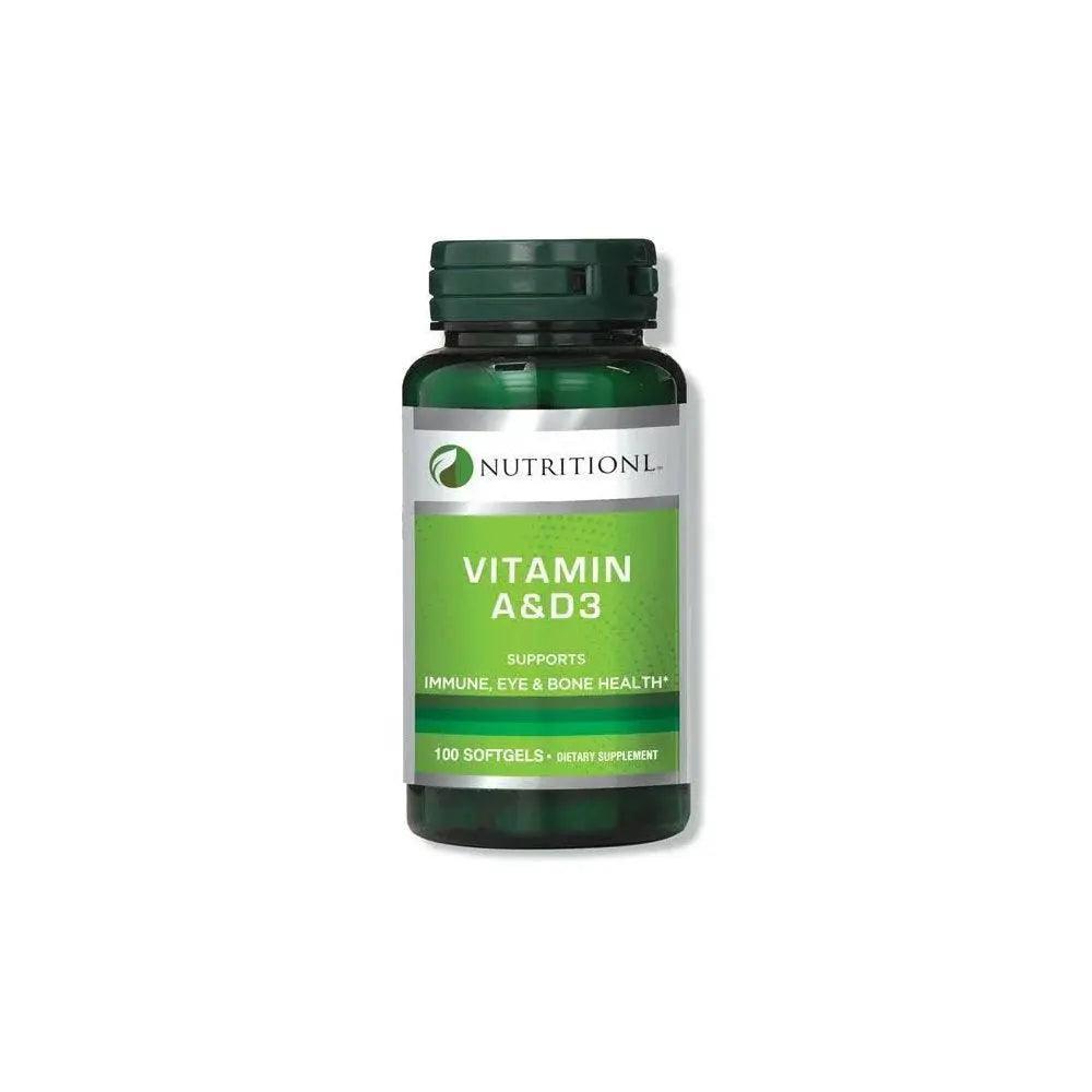 Nutritionl Vitamin A & D Softgels 100's - Wellness Shoppee