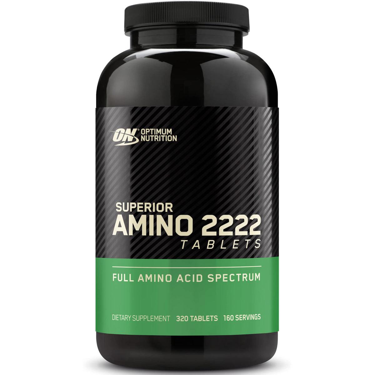 Optimum Nutrition Superior Amino 2222, 320 Tablets - Wellness Shoppee