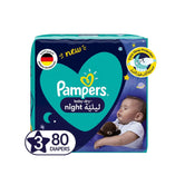 Pampers Baby-Dry Night Diaper - Size 3, 7-11kg, 80 Diapers - Wellness Shoppee