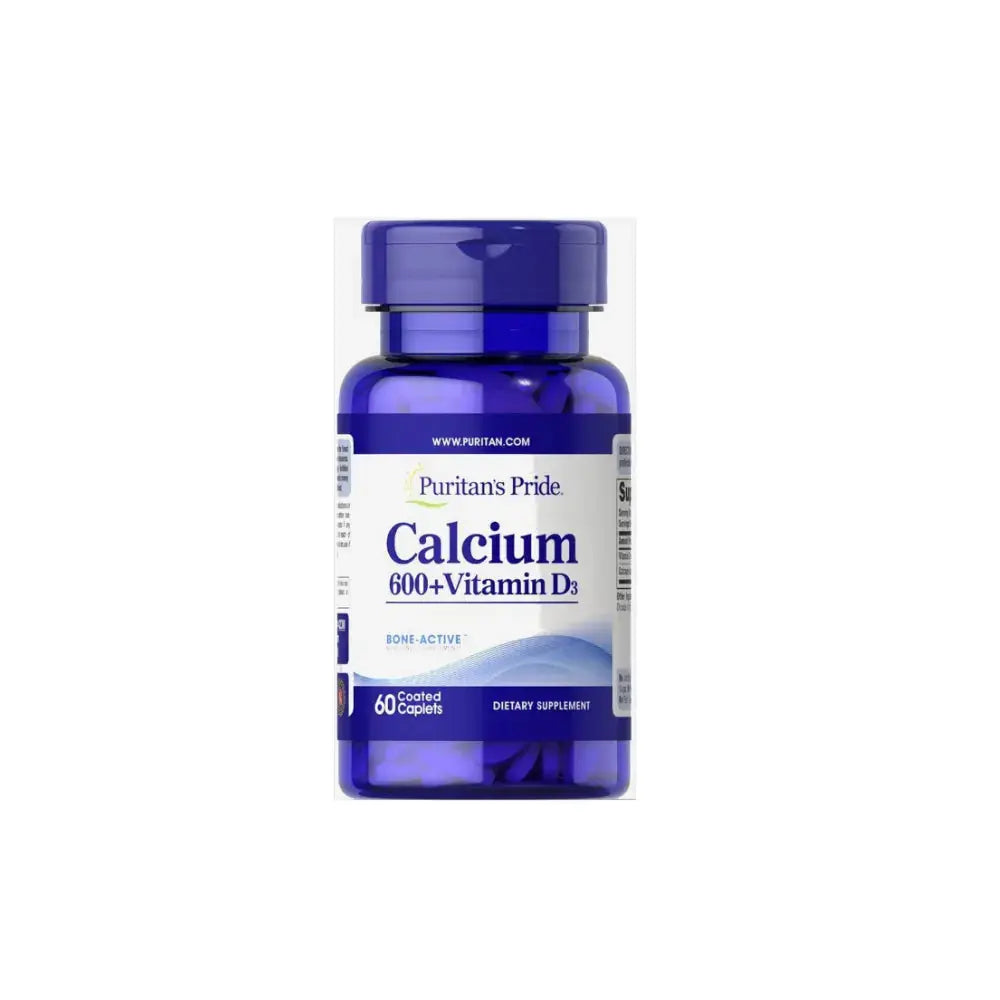 Puritan's Pride Calcium 600 Plus Vitamin D 60s - Wellness Shoppee