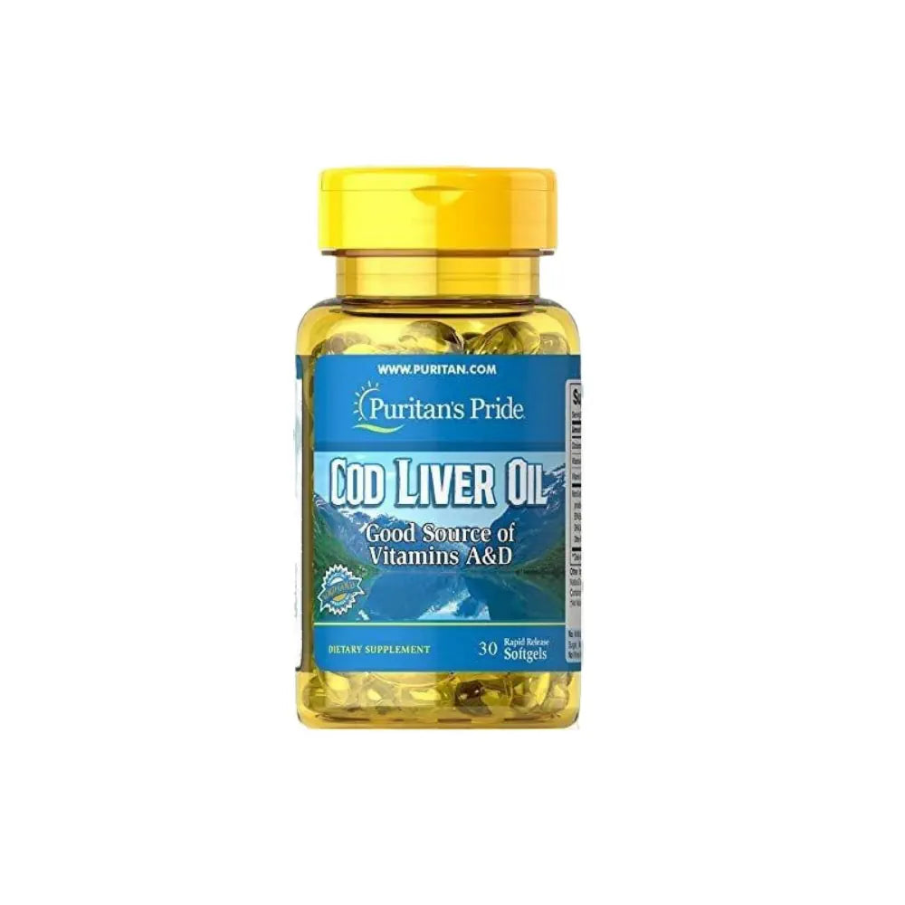 Puritan's Pride Cod Liver Oil Rapid Release 30 Softgels - Wellness Shoppee