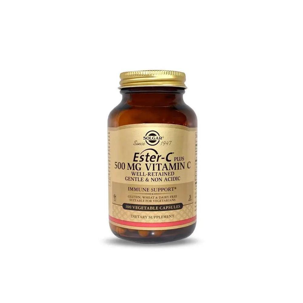 Solgar Ester-C Plus 500mg Vitamin C Vegetable 100 Capsules - Wellness Shoppee