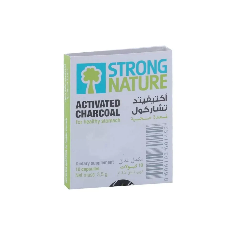 Strong Nature Activated Charcoal Capsule 250mg 10s - Wellness Shoppee