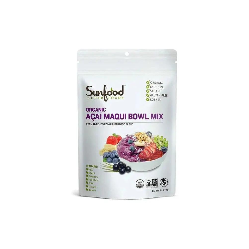 Sunfood Superfoods Acai Maqui Bowl Mix Organic 6oz - Wellness Shoppee