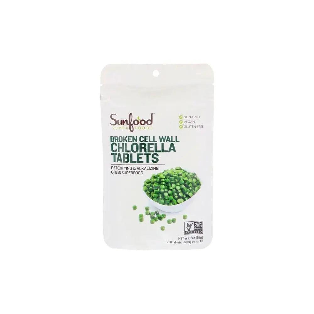 Sunfood Superfoods Chlorella 228 Tablets - Wellness Shoppee