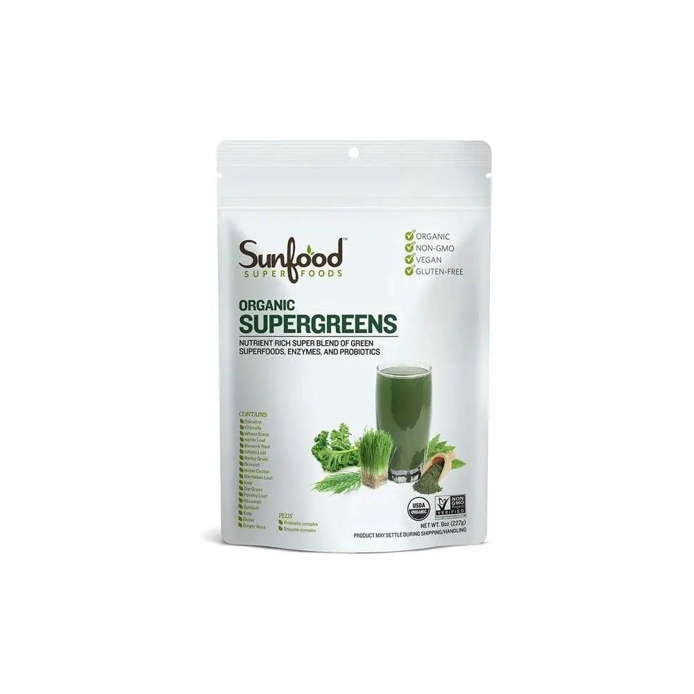 Sunfood Superfoods Supergreens Organic 8oz - Wellness Shoppee