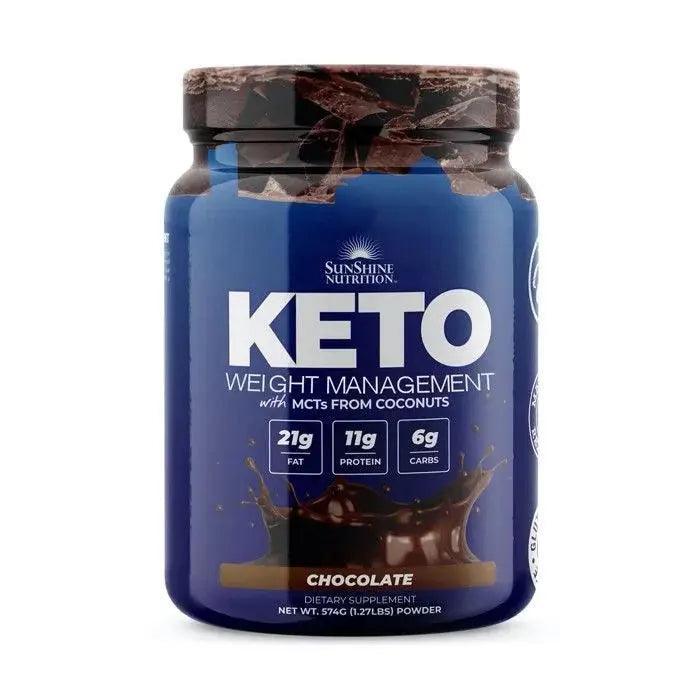 Sunshine Nutrition Keto Meal Replacement Chocolate 574g - Wellness Shoppee