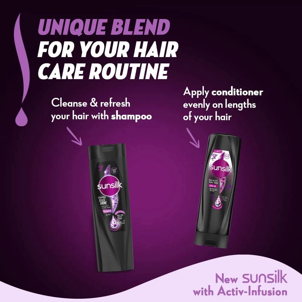 Sunsilk Black Shine Conditioner Black 350ml - Wellness Shoppee