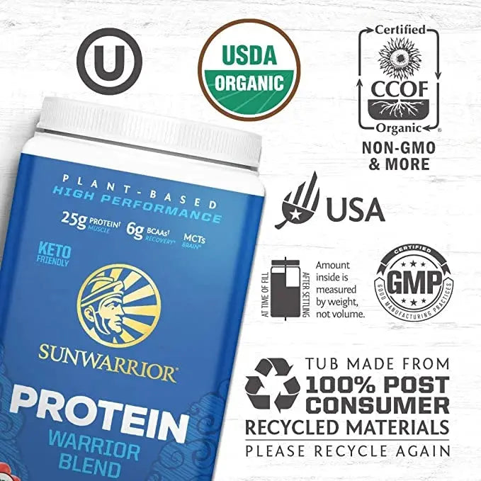 Sunwarrior Plant Based Warrior Blend Protein Vanilla 750g - Wellness Shoppee