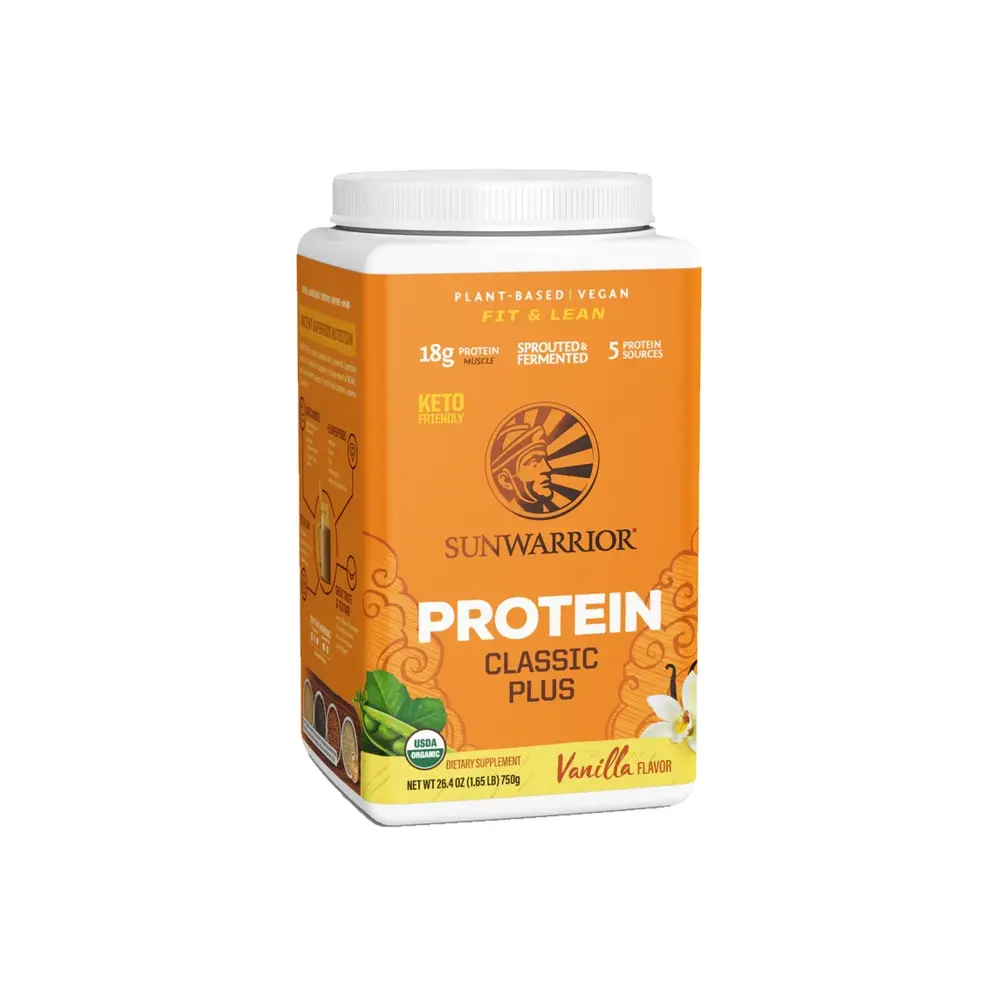 Sunwarrior Vegan Protein Classic Plus Vanilla Flavour 750g - Wellness Shoppee
