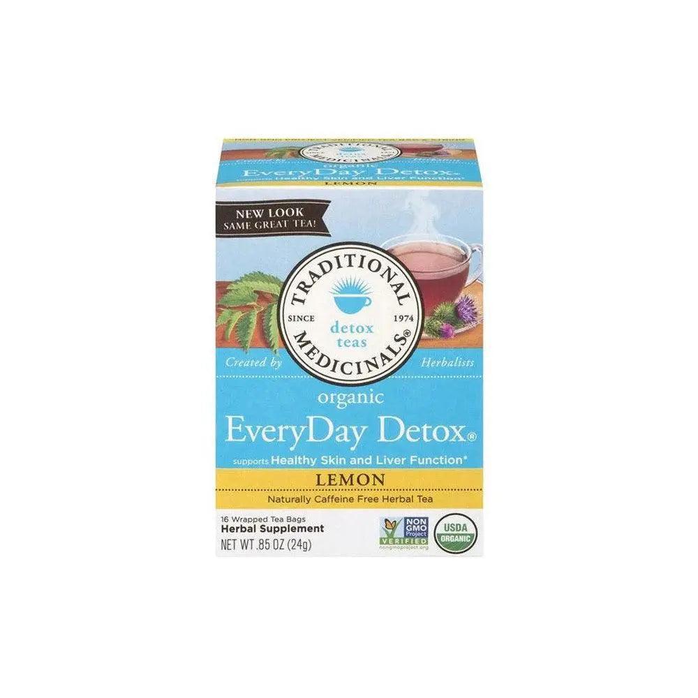 Traditional Medicinals Lemon Everyday Detox 16 Tea Bags - Wellness Shoppee