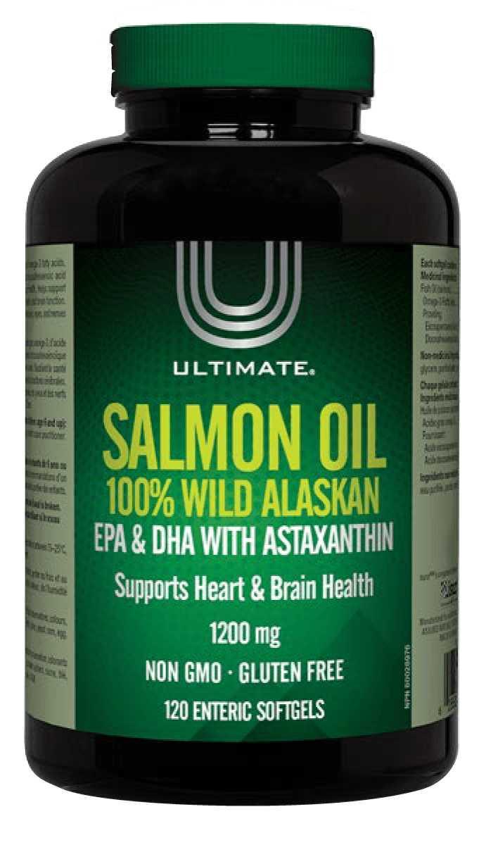 Ultimate Salmon Oil with 100% Wild Alaskan 1200mg 120s - Wellness Shoppee