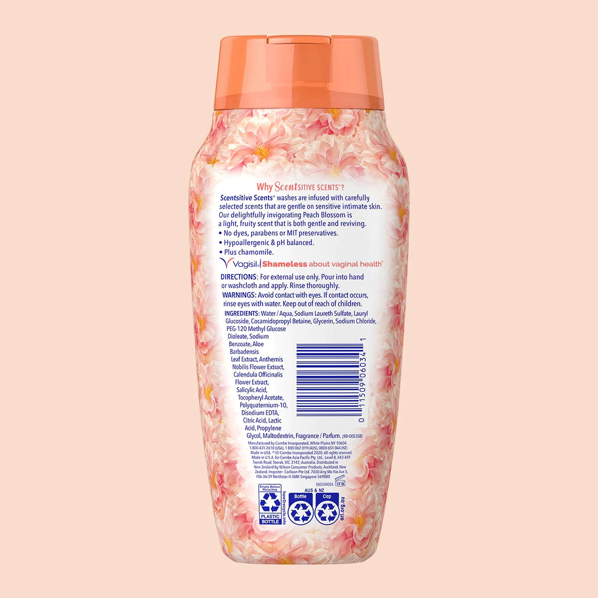 Vagisil Scentsitive Scents® Peach Blossom Intimate Wash 354ml - Wellness Shoppee