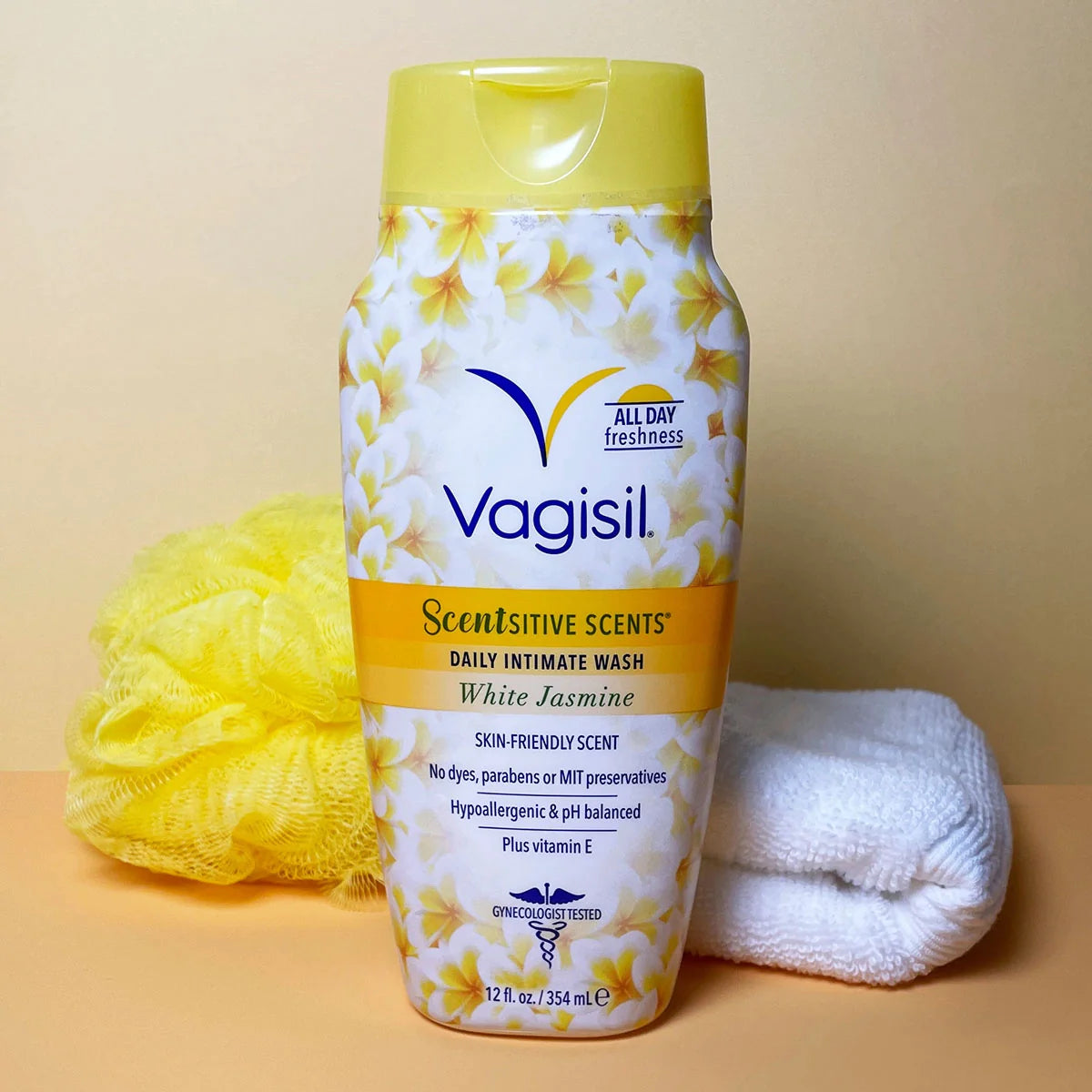 Vagisil Scentsitive Scents® White Jasmine Intimate Wash 354ml - Wellness Shoppee