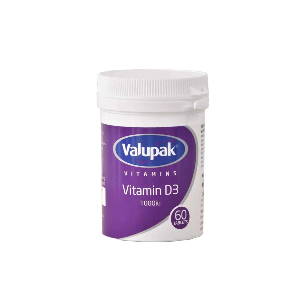 Valupak Vitamin D3 1000iu 60 Tabs - Wellness Shoppee