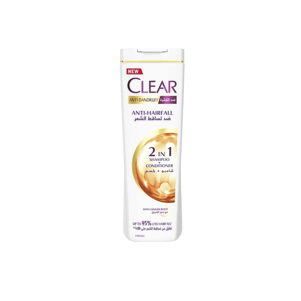 Clear Anti-Hair Fall & Anti-Dandruff Shampoo White 400ml - Wellness Shoppee