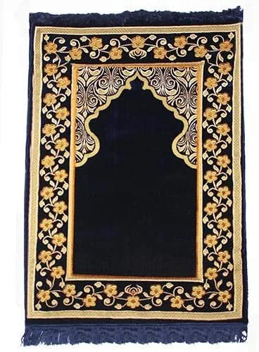 Fajr5 Prayer Mat with Gel Infused Soft Memory Foam - Blue - Wellness Shoppee