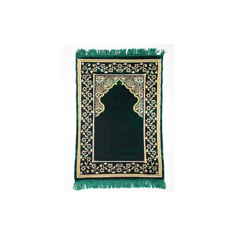 Fajr 5 Prayer Mat with Gel Infused Soft Memory Foam - Green - Wellness Shoppee