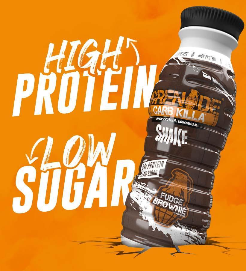 Grenade Carb Killa Shake Protein Drink Fudge Brownie 330ml - Wellness Shoppee