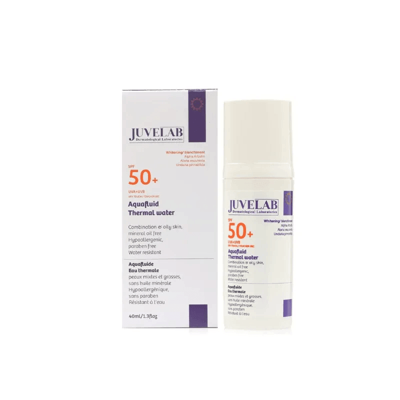 Juvelab SPF 50+ Whitening Aquafluid Thermal Water 40ml - Wellness Shoppee