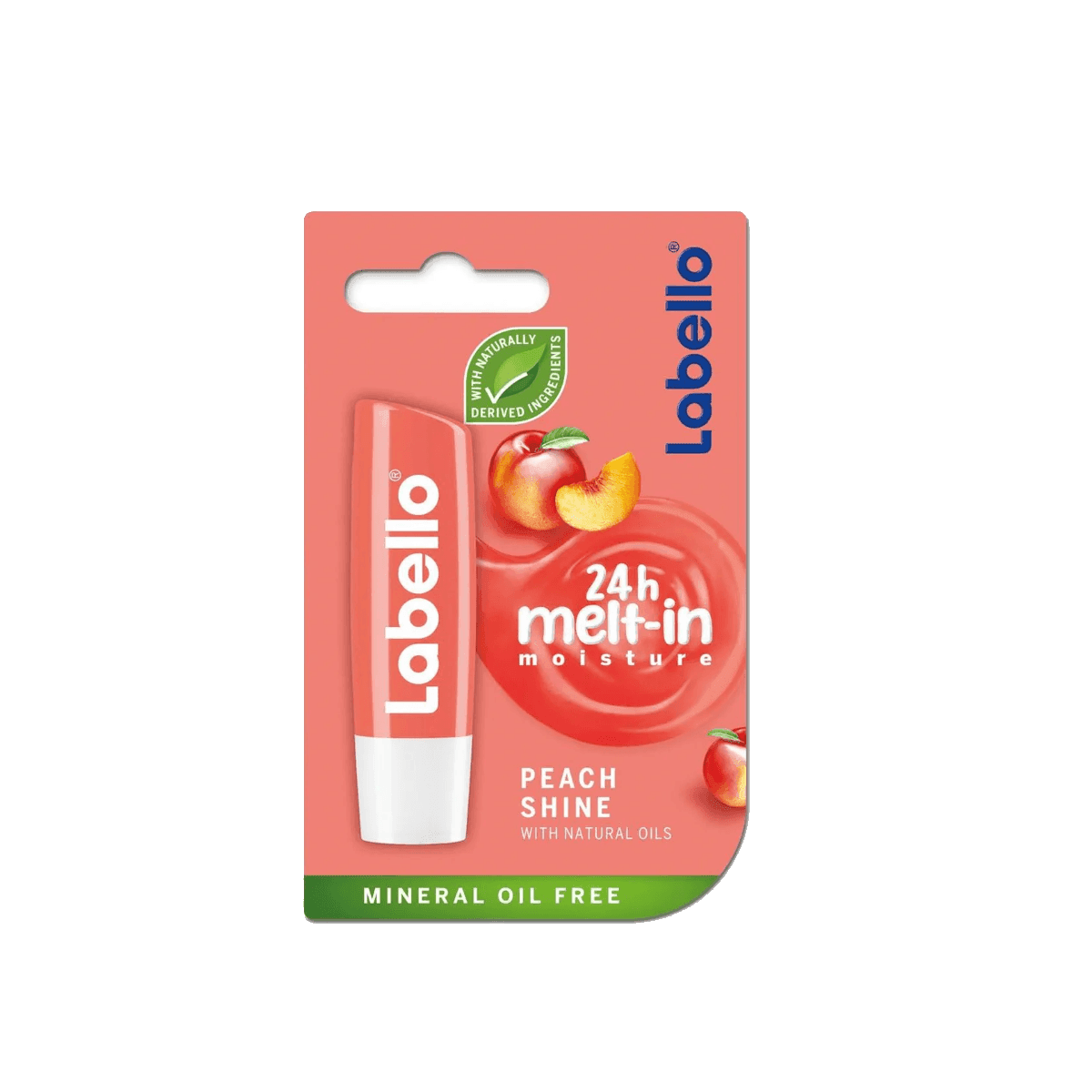 Labello Lip Balm Moisturising Lip Care Peach Shine 4.8g - Wellness Shoppee