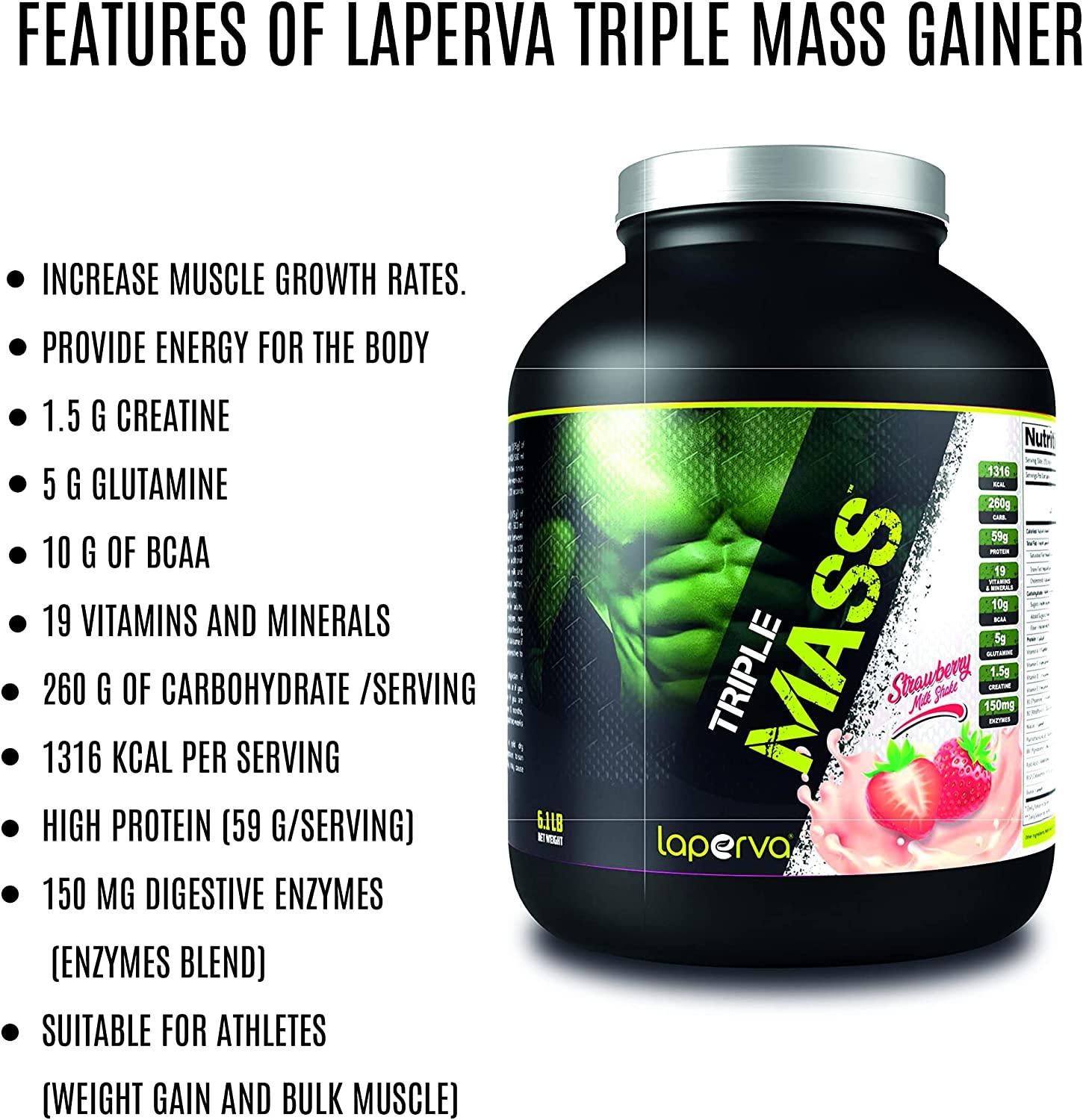 laperva Triple Mass Gainer Protein Powder - Wellness Shoppee