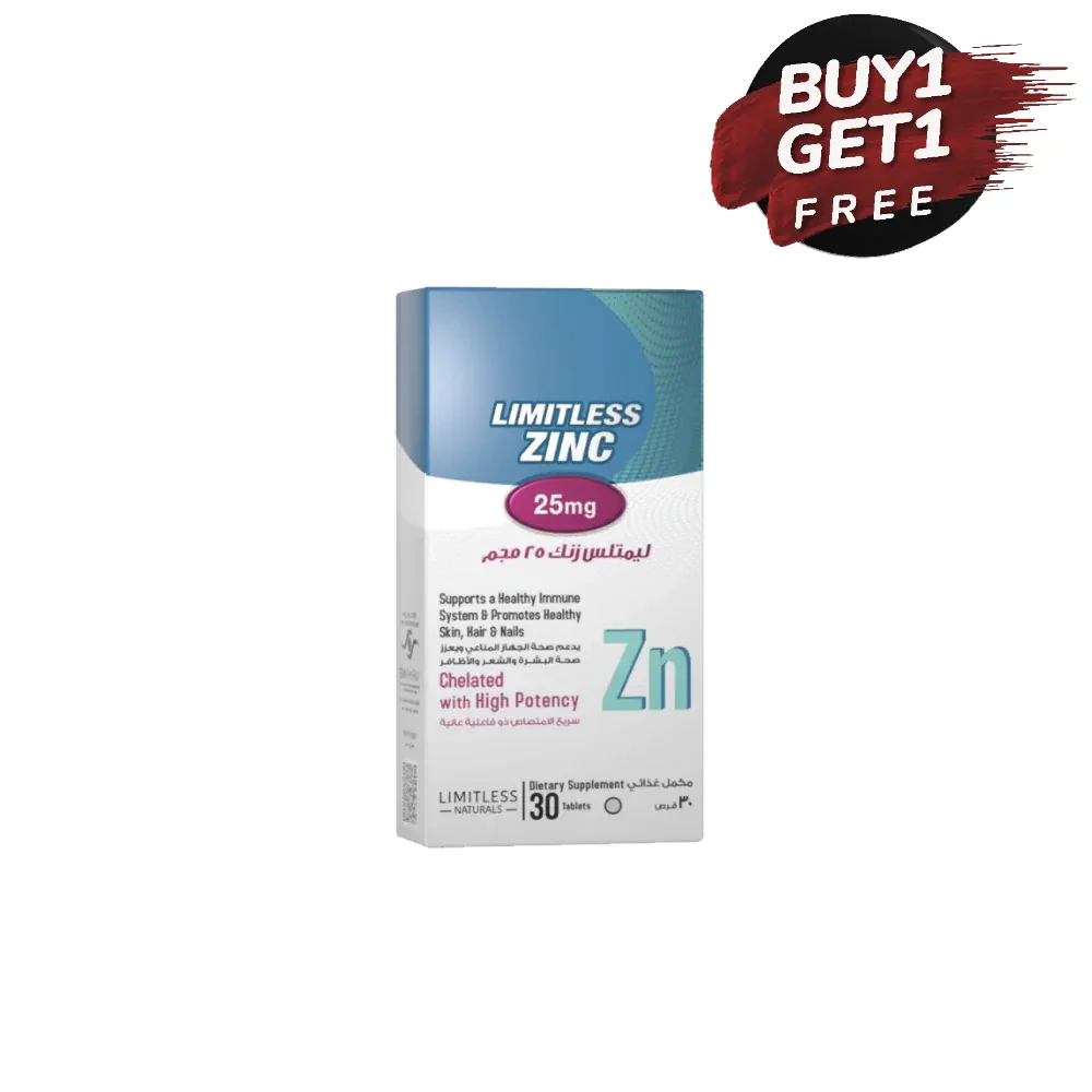 Limitless Zinc 25mg 30 Tablets - Wellness Shoppee