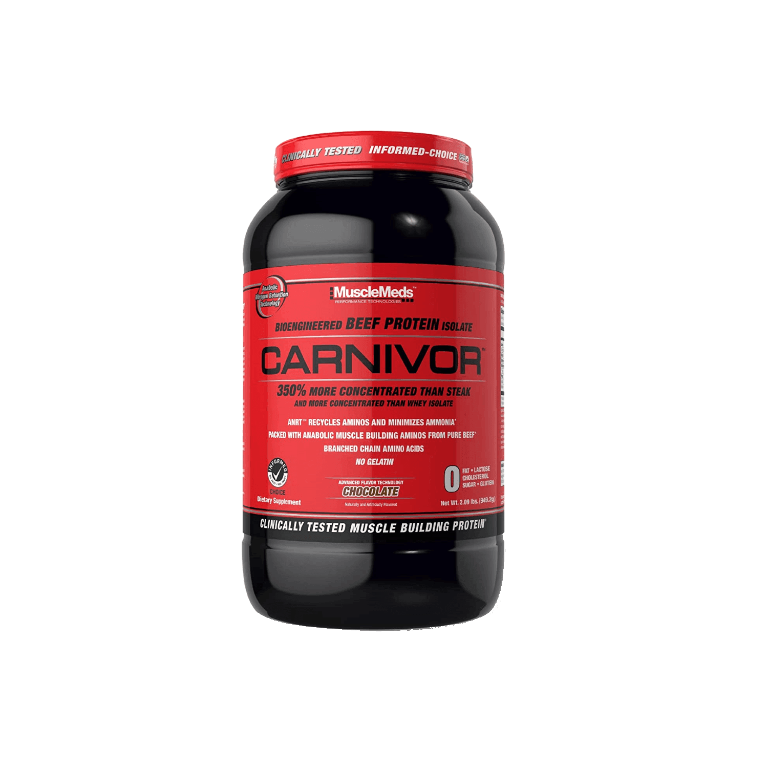 MuscleMeds Carnivor Beef Protein Isolate Powder Chocolate 2lbs - Wellness Shoppee