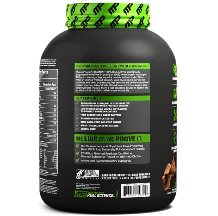 Musclepharm Combat 100% Isolate Chocolate Milk Sport Series 5lbs - Wellness Shoppee