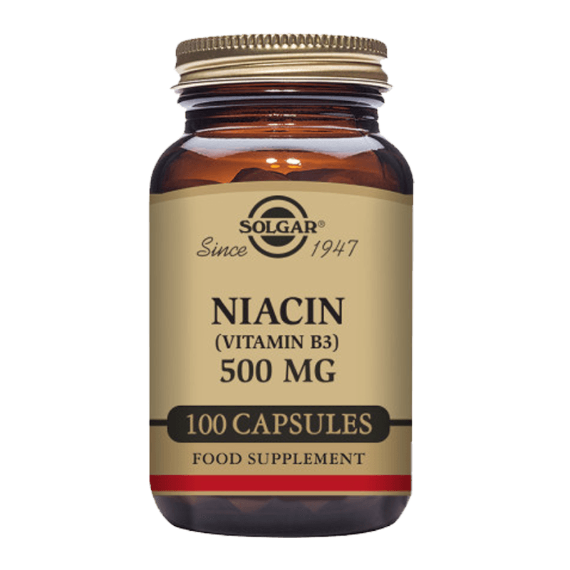 Niacin (Vitamin B3) 500 mg Vegetable Capsules - Pack of 100 - Wellness Shoppee