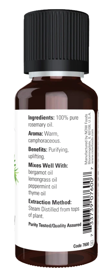 Now Essential Oils Rosemary Oil 30ml - Wellness Shoppee