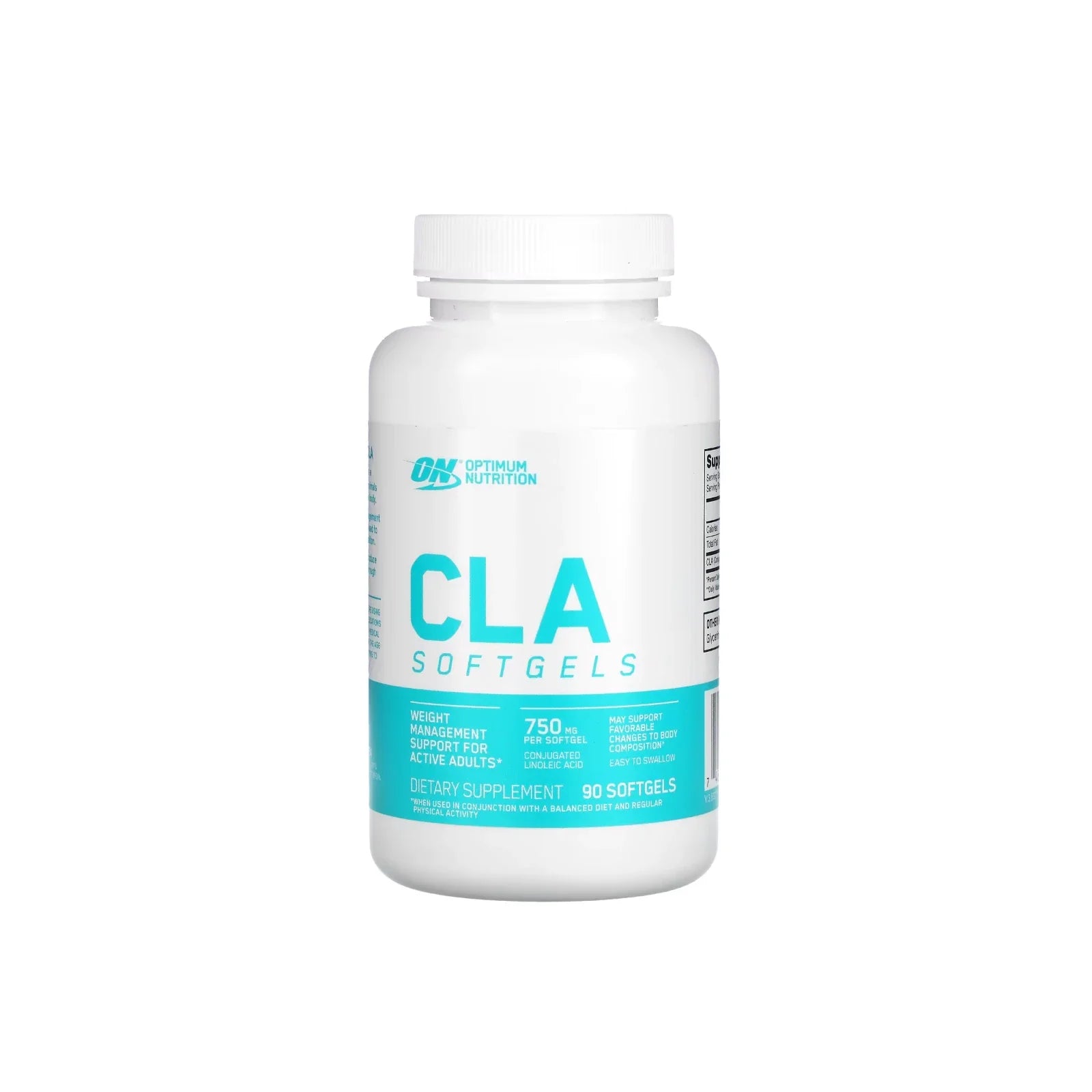 Optimum Nutrition CLA 750mg natural weight loss fat softgels 90s - Wellness Shoppee