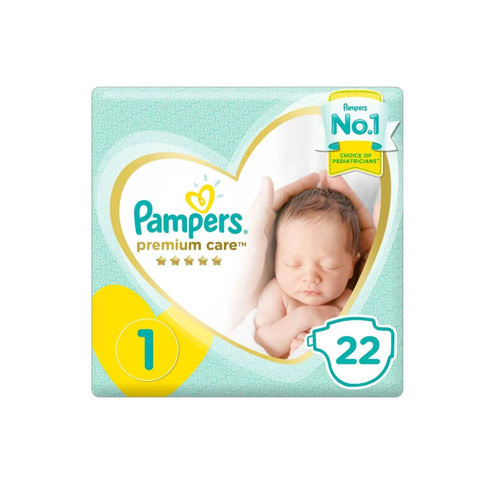 Pampers Premium Care New Baby 1 2-5 kg 22s - Wellness Shoppee