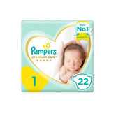 Pampers Premium Care New Baby 1 2-5 kg 22s - Wellness Shoppee