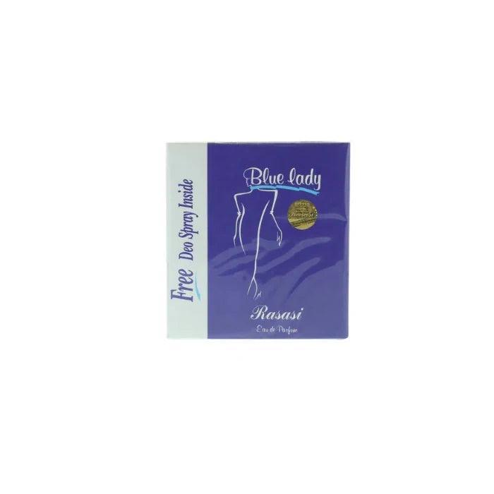 Rasasi Blue Lady Eau De Parfum With Deo Spray Blue 40ml - Wellness Shoppee