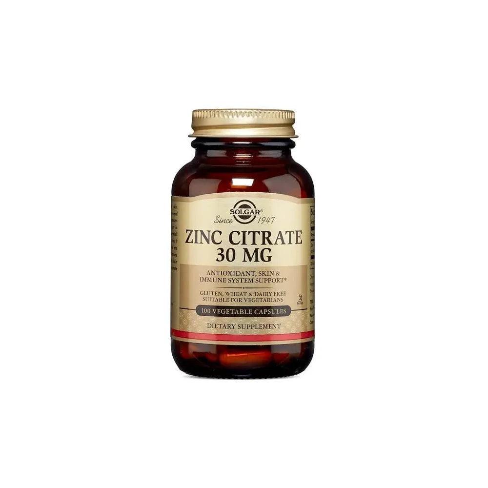 Solgar Zinc Citrate 30mg Capsules 100s - Wellness Shoppee