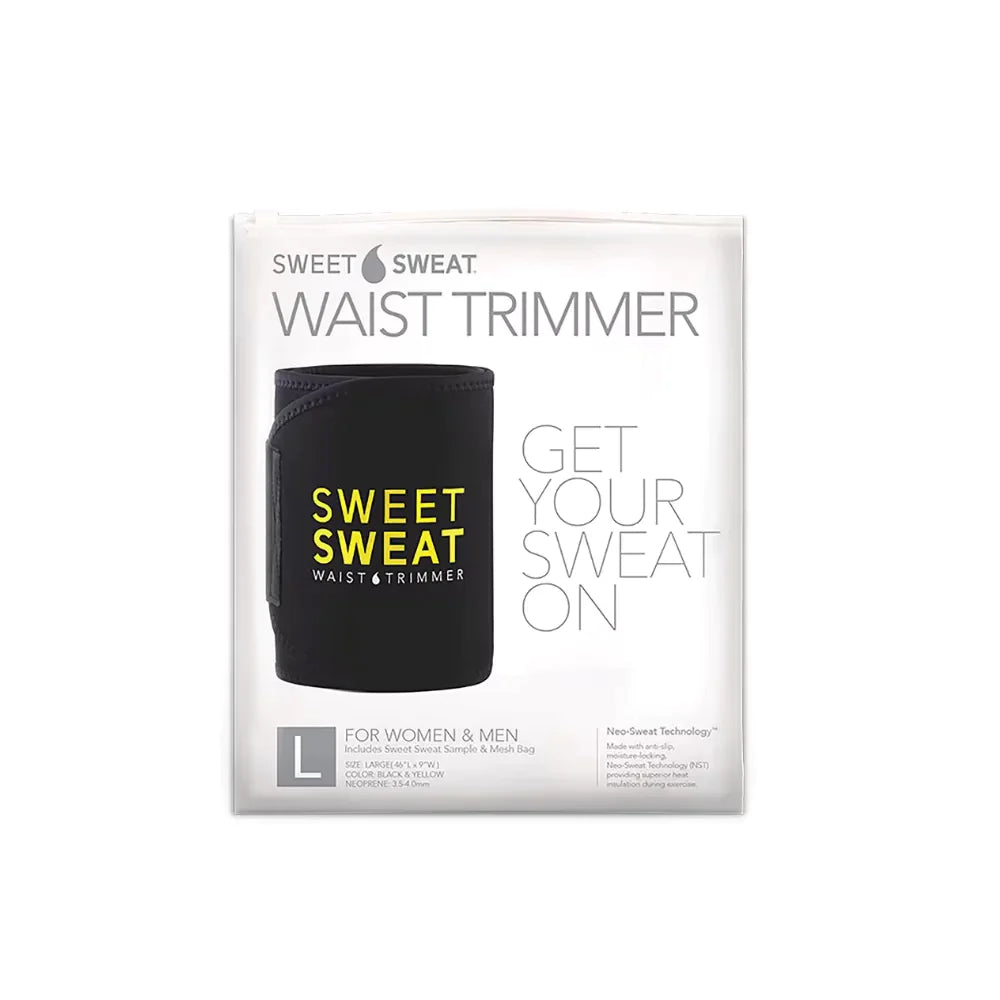Sweet Sweat Waist Trimmer Large Black & Yellow 1 Belt - Wellness Shoppee
