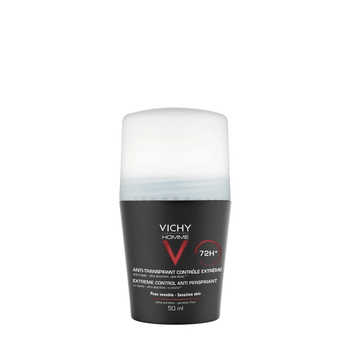 VICHY HOMME EXTREME CONTROL ANTI-PERSPIRANT 72H ROLL-ON DEODORANT 50ML - Wellness Shoppee