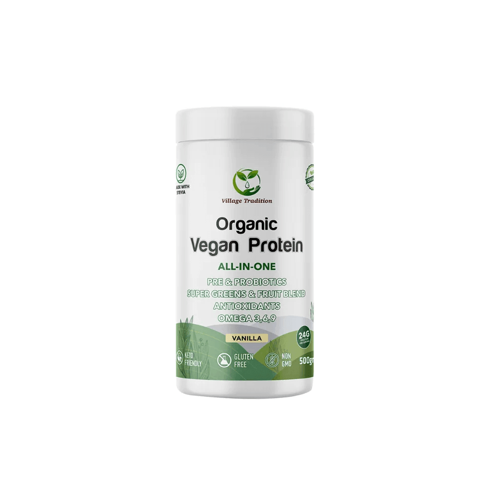 Village Tradition All in One Vegan Protein 500g Vanilla - Wellness Shoppee
